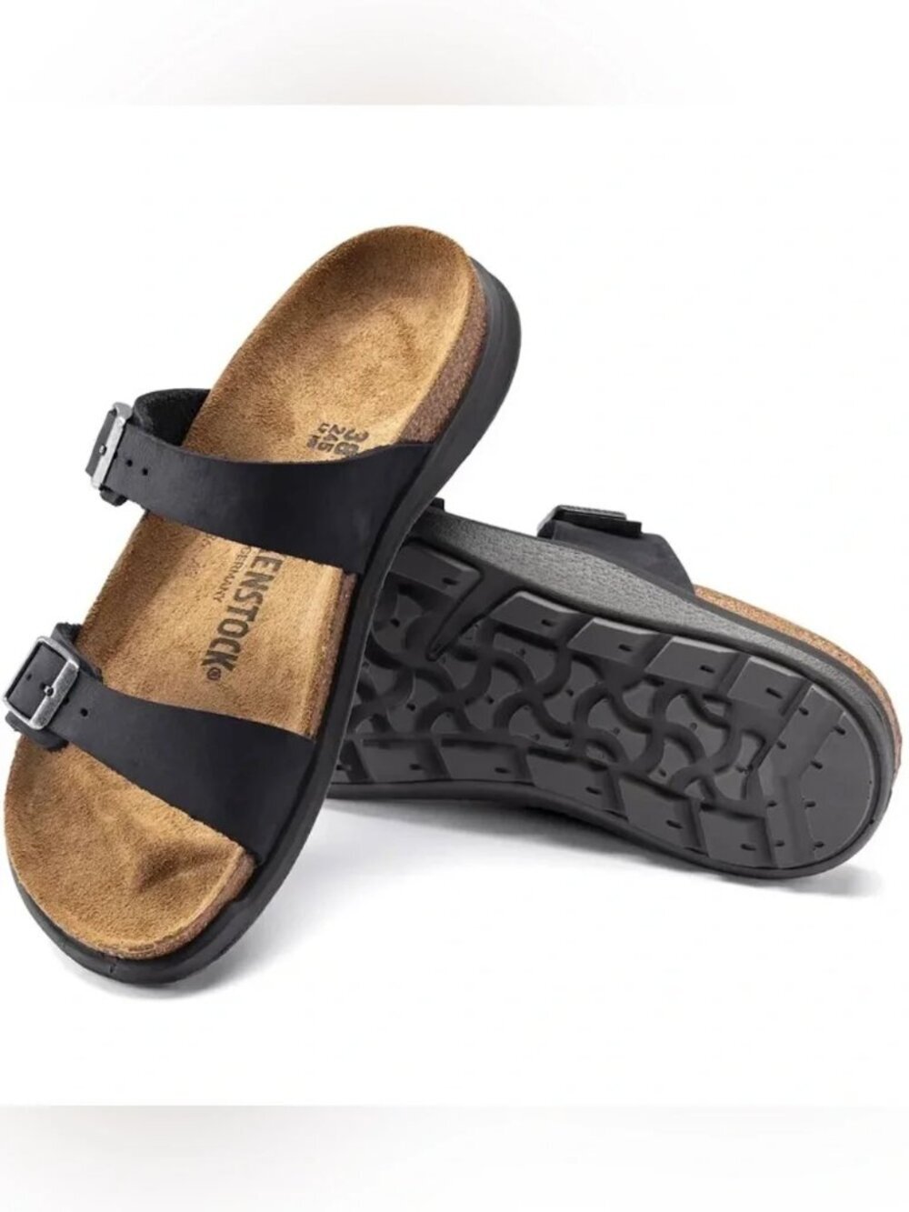 NWOB Birkenstock Women's Sierra Oiled Leather Black Sandals 40
